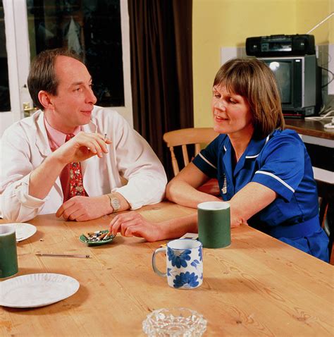 Off Duty Doctor And Nurse Smoking Cigarettes Photograph By Chris Priest Science Photo Library