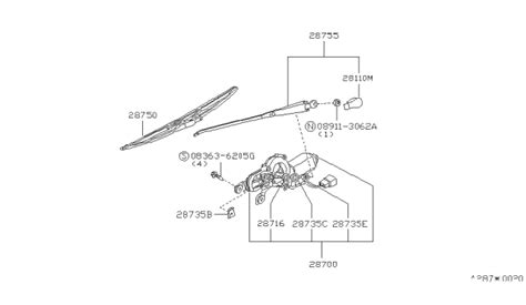 Rear Window Wiper 1988 Nissan Stanza Wagon