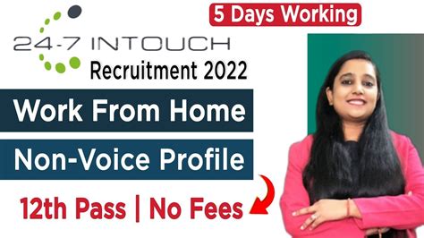 24 7 Intouch Hiring Work From Home Jobs 12th Pass Job Work From