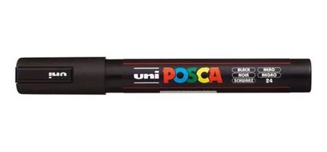 Uni Posca Marcador Fibra Pc M Negro Mercadolibre