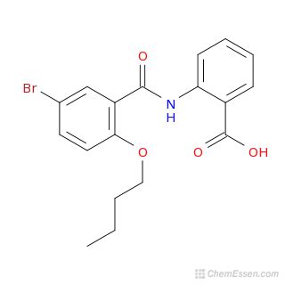 2 5 Bromo 2 Butoxybenzene Amido Benzoic Acid Structure C18H18BrNO4