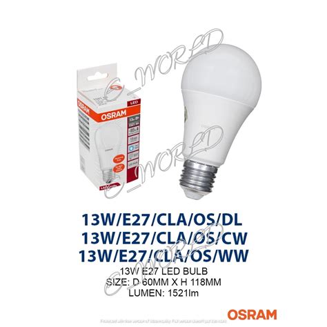 Osram Led Value Classic A Led Bulb W E Shopee Malaysia