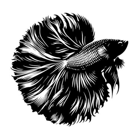 Premium Vector Betta Fish Silhouette Vector Illustration