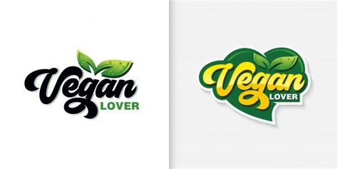 Vegan Typography Logo Collection Typography Logo Logo Design