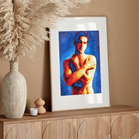 Male Erotic Art Sensual Wall Art Gift For Gay Friend Full Etsy