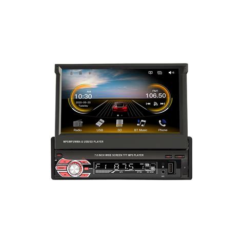 Autoradio Voiture Din Poste Radio Voiture Mp Fm Bluetooth Aux Cran