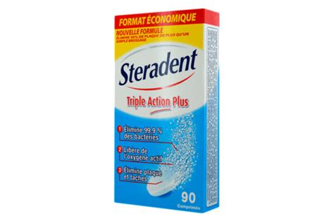 STERADENT nettoyant triple action 90 comprimés Pharma Médicaments