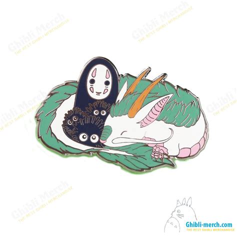 Spirited Away Enamel Pin No Face And Haku Dragon Studio Ghibli Merch