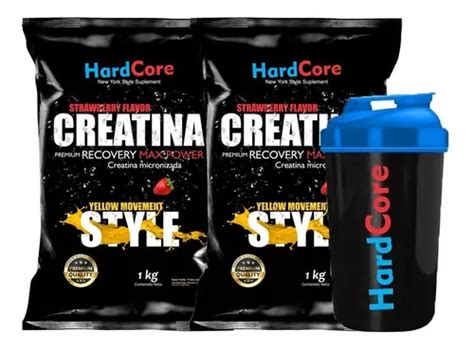 Creatina Saborizada Hardcore 2 Kg Vaso Mismo Precio En Cuotas
