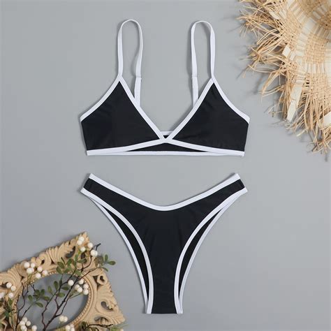 Tponi Cute Swimsuits Two Piece Sets Black Clearance Womans Purple Bikini Panties S Walmart