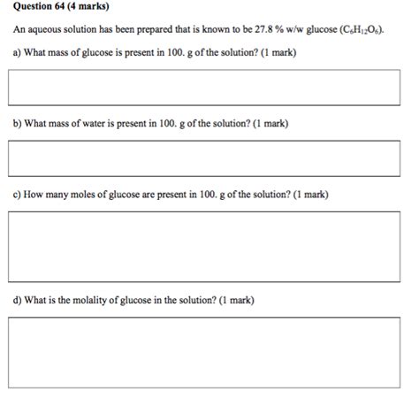 Solved An Aqueous Solution Has Been Prepared That Is Known