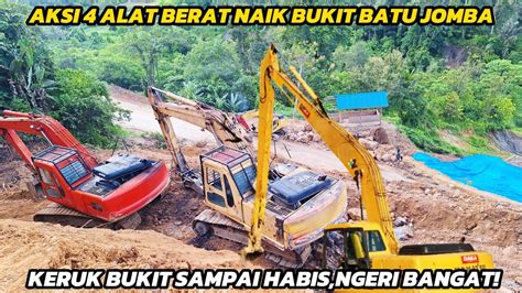 Batu Jomba Sore Hari Pupr Kerja Keras Dengan Alat Berat Cukup Lengkap