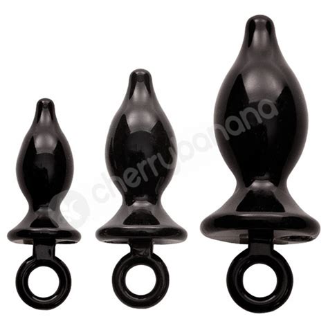 Adam Eve Anal Trainer Kit Black Butt Plugs Set Of 3 AE AT 8028 2