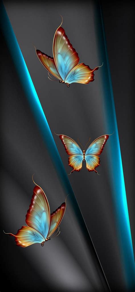 Butterfly Wallpaper HD - Three Butterflies in Flight