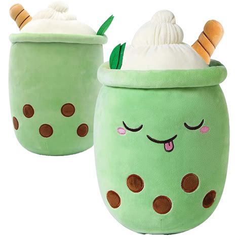 Maskotka Pluszak Poduszka 70 Cm Bubble Tea Zielona Duża Pluszowa Kawaii