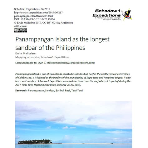 Panampangan Island, the Beach and the Longest Sandbar in the ...