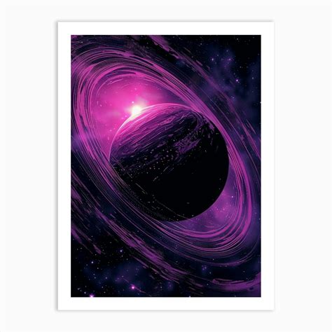 Purple Galaxy Art Print by Oliver - Fy