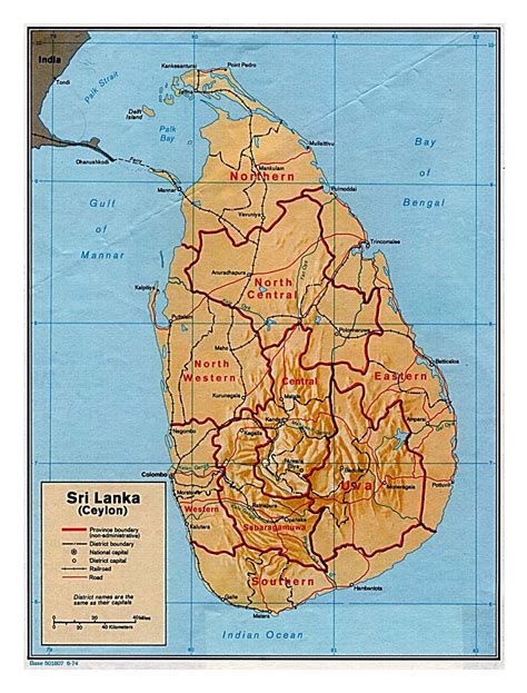 Large Detailed Administrative Map Of Sri Lanka Sri Lanka Large Images