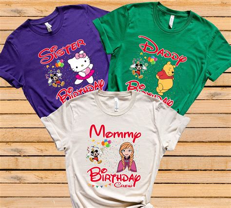 Custom Disney Family Birthday Shirts Family Birthday Shirts - Etsy