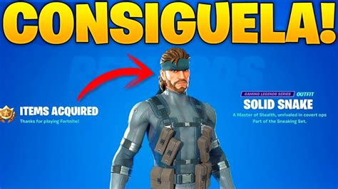 COMO CONSEGUIR LA SKIN DE SOLID SNAKE EN FORTNITE MISIONES DE SOLID