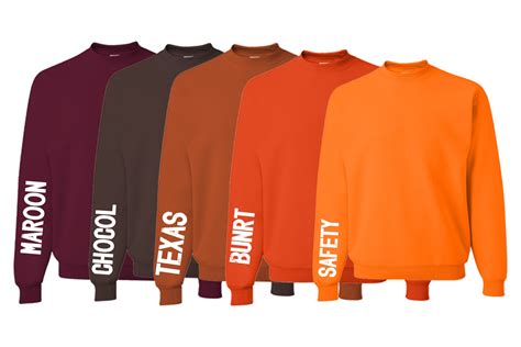 Fall Plain Sweatshirt,texas Orange Blank Sweatshirt, Fall Color Blank ...