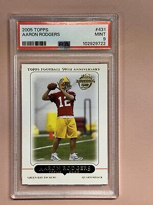 2005 Topps 431 Aaron Rodgers ROOKIE CARD PSA 9 EBay