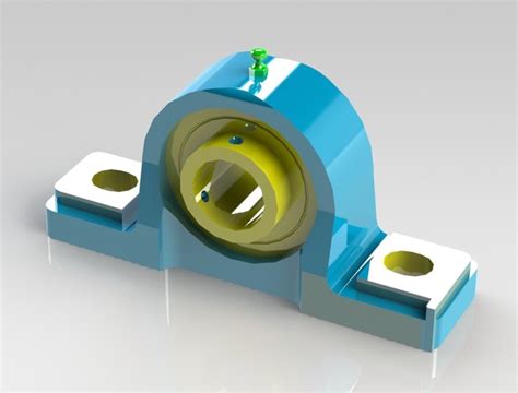 Housing Bearing Ucp Solidworks 3d Cad Model Grabcad