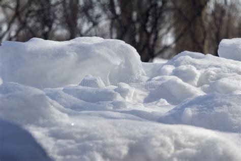 View of a Winter Landscape with Deep Snow Texture Stock Image - Image ...