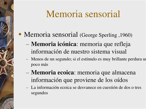 Teor A De La Memoria Sensorial De George Miller