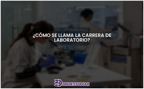 C Mo Se Llama La Carrera De Laboratorio Actualizado