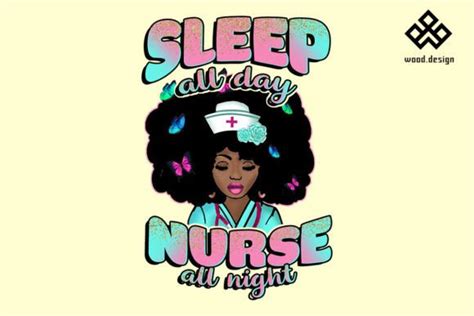 Nurse Life Black Nurse Afro Woman Png Graphic By Wood Design Creative