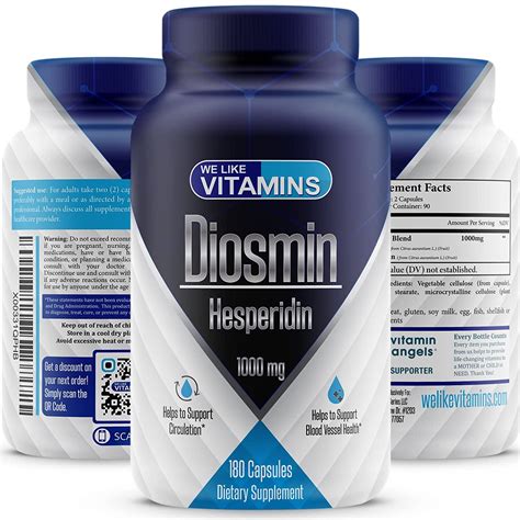 We Like Vitamins Diosmin Hesperidin Supplement Circulation Support