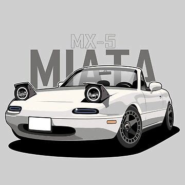 Mazda Miata Mx Vector Drawing Sticker By Yohannlp Redbubble