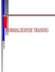 Formaldehyde Ppt Formaldehyde Training Contents Review Of The Osha