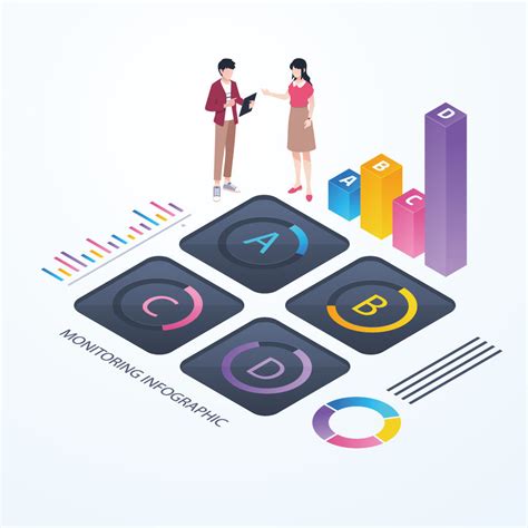 monitoring infographic chart data vector