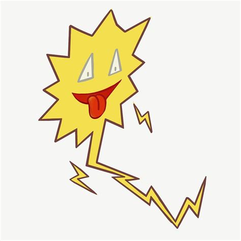 Zapping energy cartoon collage element | Premium PSD Illustration ...