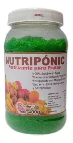 Solución Nutritiva Para Cultivos Mxrut 002 400g 100 Sol Meses sin