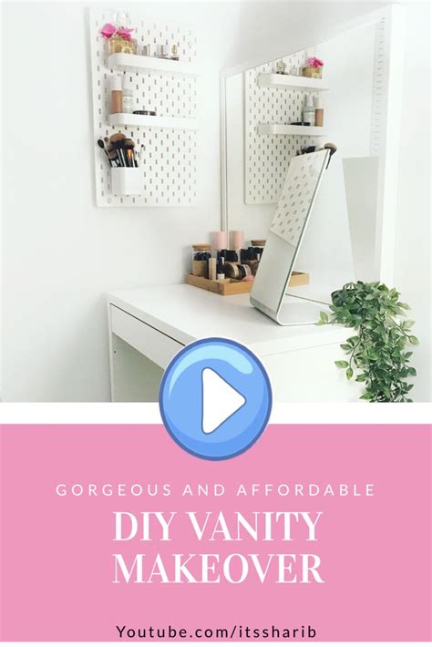 Beautiful Ikea Diy Makeup Vanity Makeover Video Makeup Desk Storage