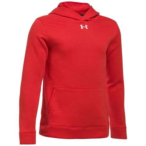 Under Armour Boys Red Hustle Fleece Hoodie