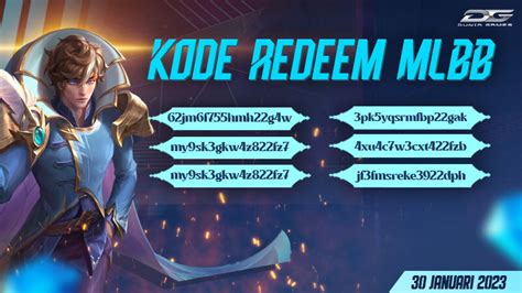 Kode Redeem Ml Mobile Legends 30 Januari 2023 Untuk Reward Mlbb Dunia