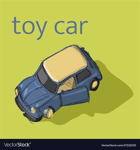 Toy car drawing sketch pencil style Royalty Free Vector