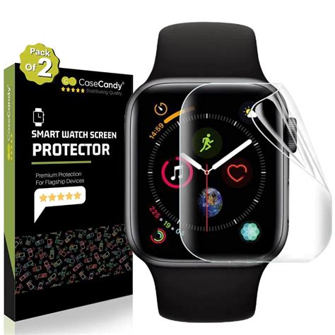 Casecandy 2 Pack Silicone Screen Protector Guard For Apple Watch