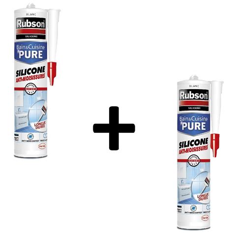 Rubson Lot De Mastic Pure Silicone Anti Moisissures Blanc Pas Cher