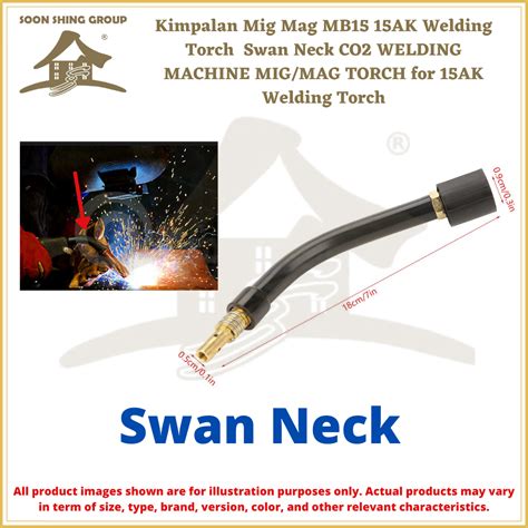 Kimpalan Mig Mag Mb15 15ak Welding Torch Swan Neck Co2 Welding Machine