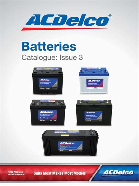 Acdelco Batteries Catalogue 22 64p Pdf Battery Charger Rechargeable Battery