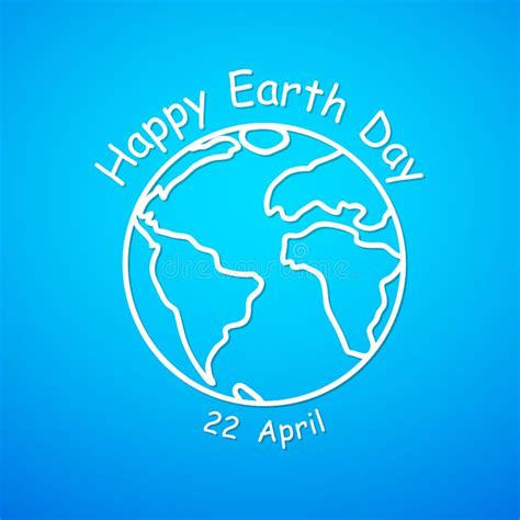 Happy Earth Day Banner Vector Illustration Stock Illustration