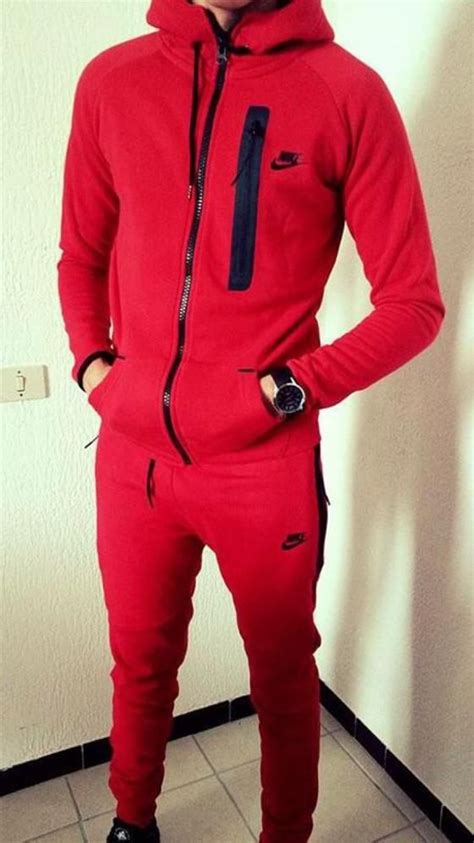 Jumpsuitnikeredblackmenswearbeautifuljogging Setnike Jogging