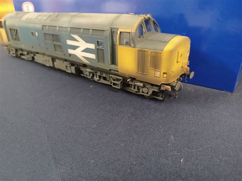 Heljan O Gauge Class 37 4 Unnumbered Br Large Logo Blue Weathered Malcs Models