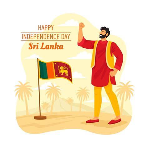 Premium Vector Flat Sri Lanka Independence Day Illustration