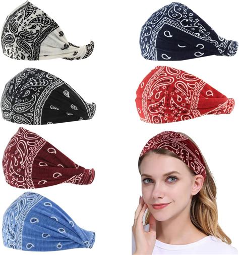 Amazon Syhood Pieces Elastic Hair Scarf Headband Print Vintage